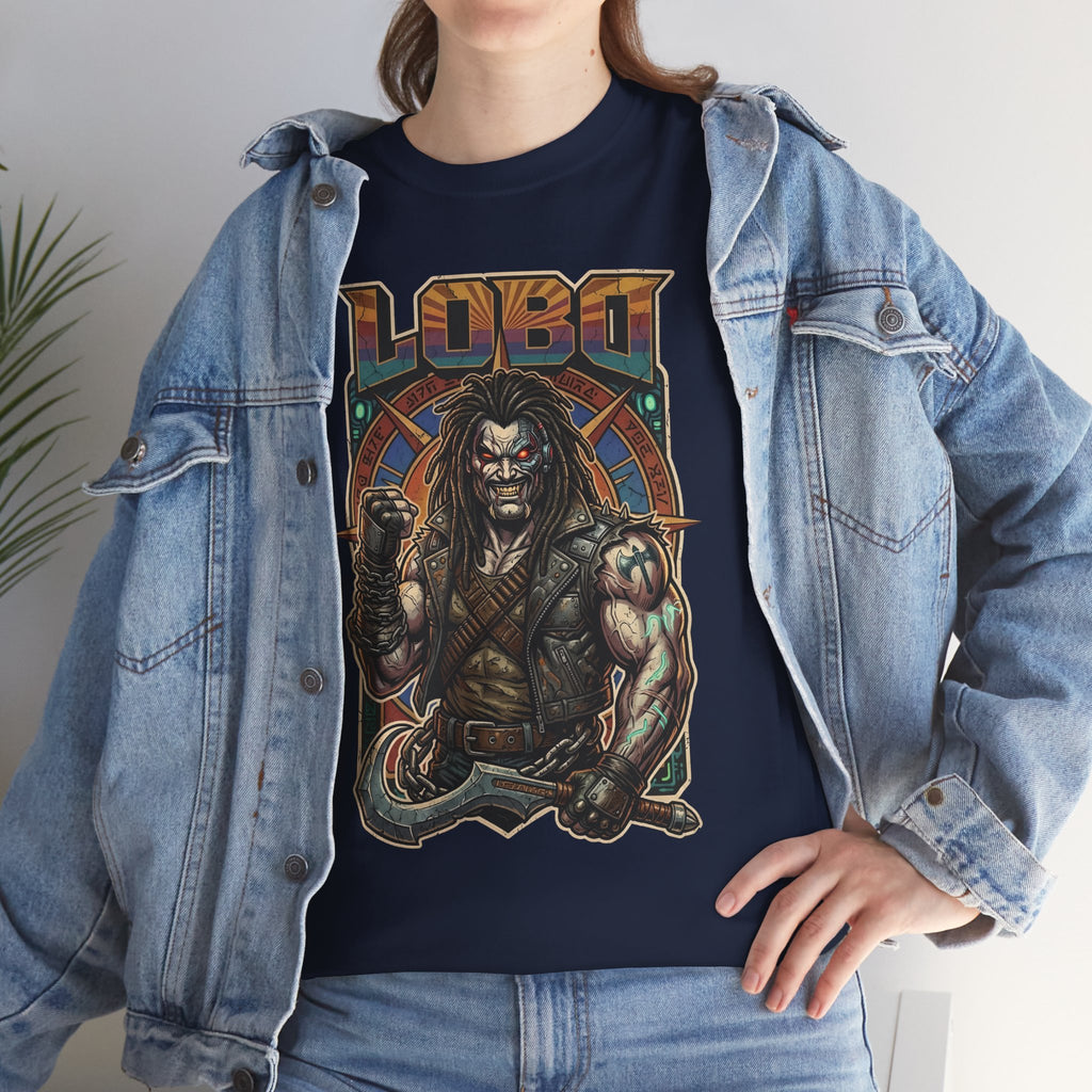 Lobo Warrior Graphic Tee – Jason Momoa’s DCU Czarnian Bounty Hunter T‑Shirt