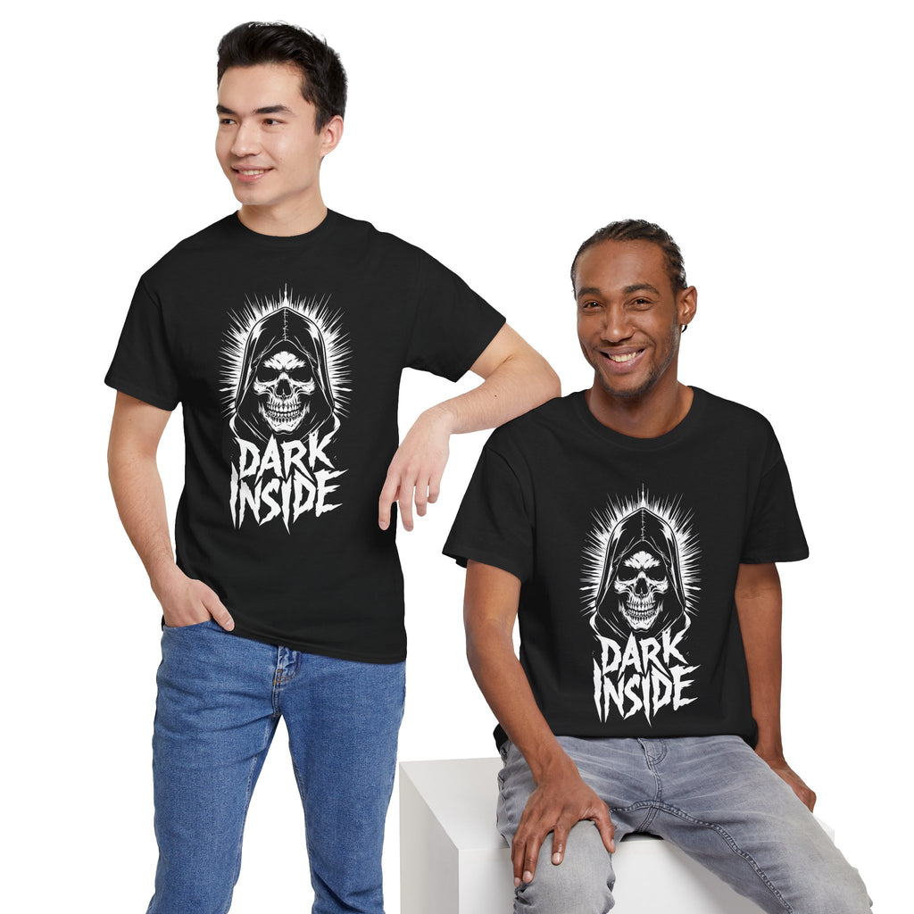 Dark Inside Skull Graphic T-Shirt — Gothic Halloween Alternative Tee