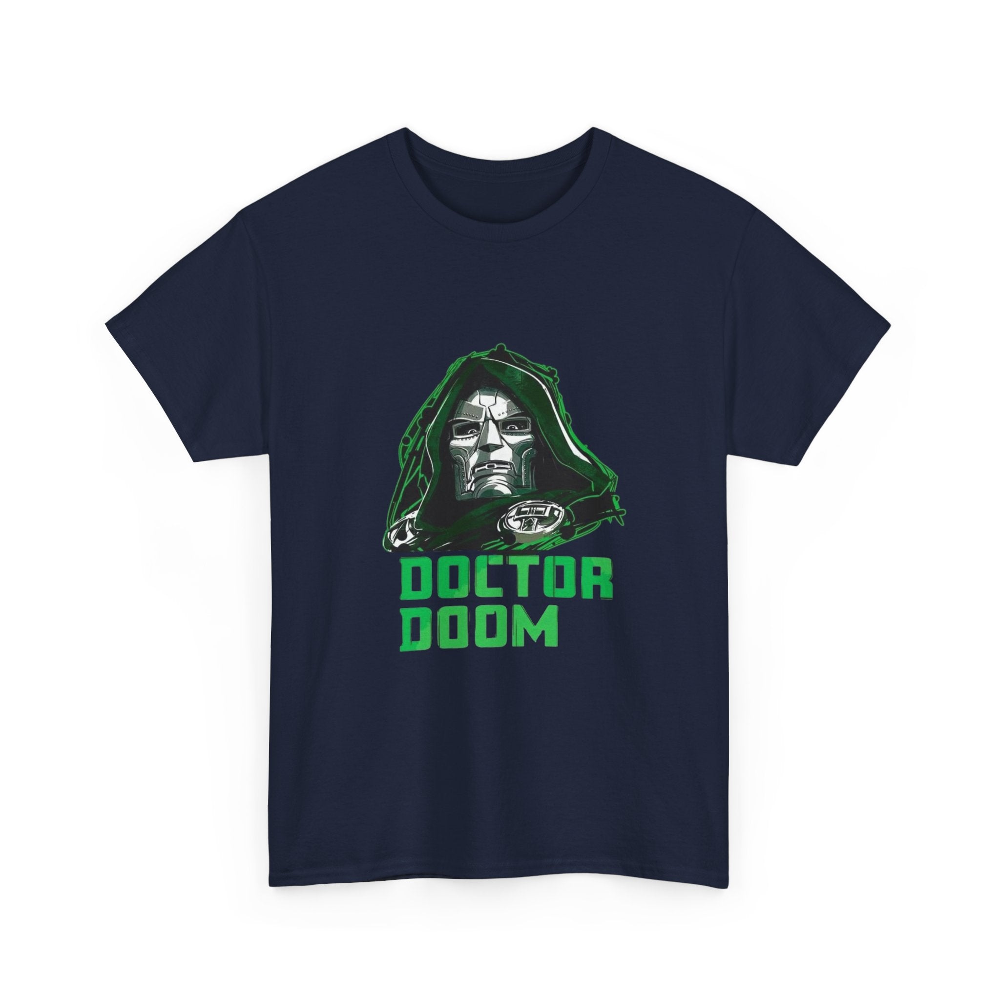 Doctor Doom Retro Green Villain Portrait T-Shirt — Avengers Graphic Tee