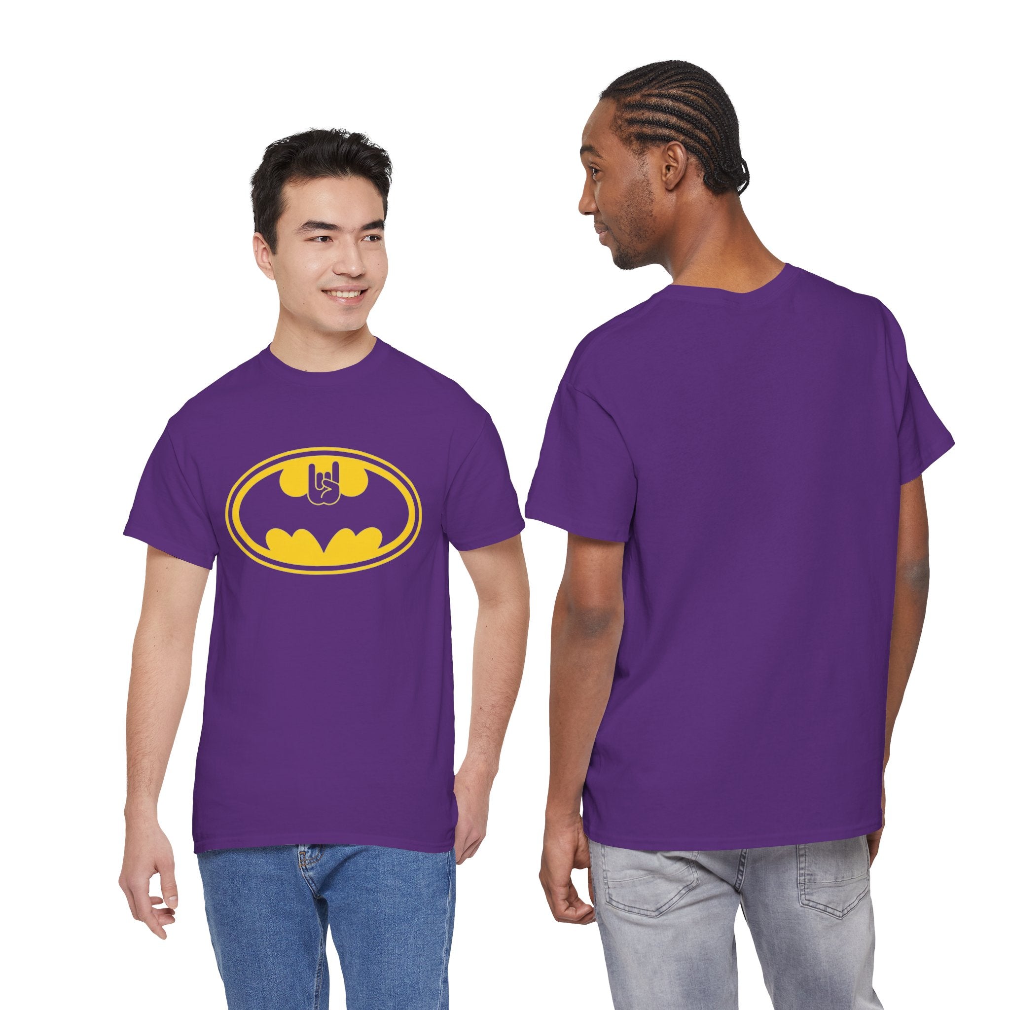 Batman Classic Rock And Roll Logo Unisex Premium T-Shirt