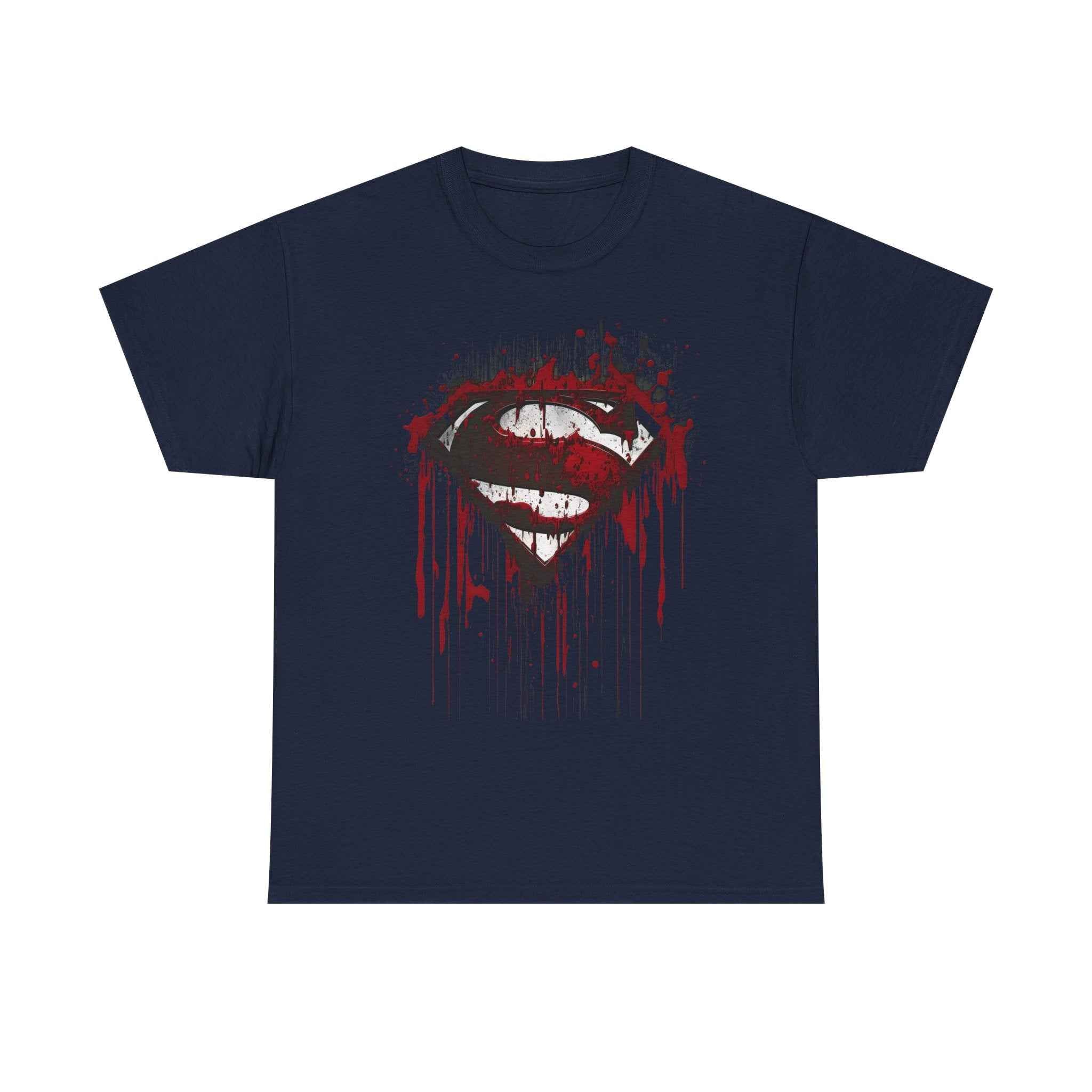 Superman Bloody S Shield Sacrifice Black Unisex T-Shirt