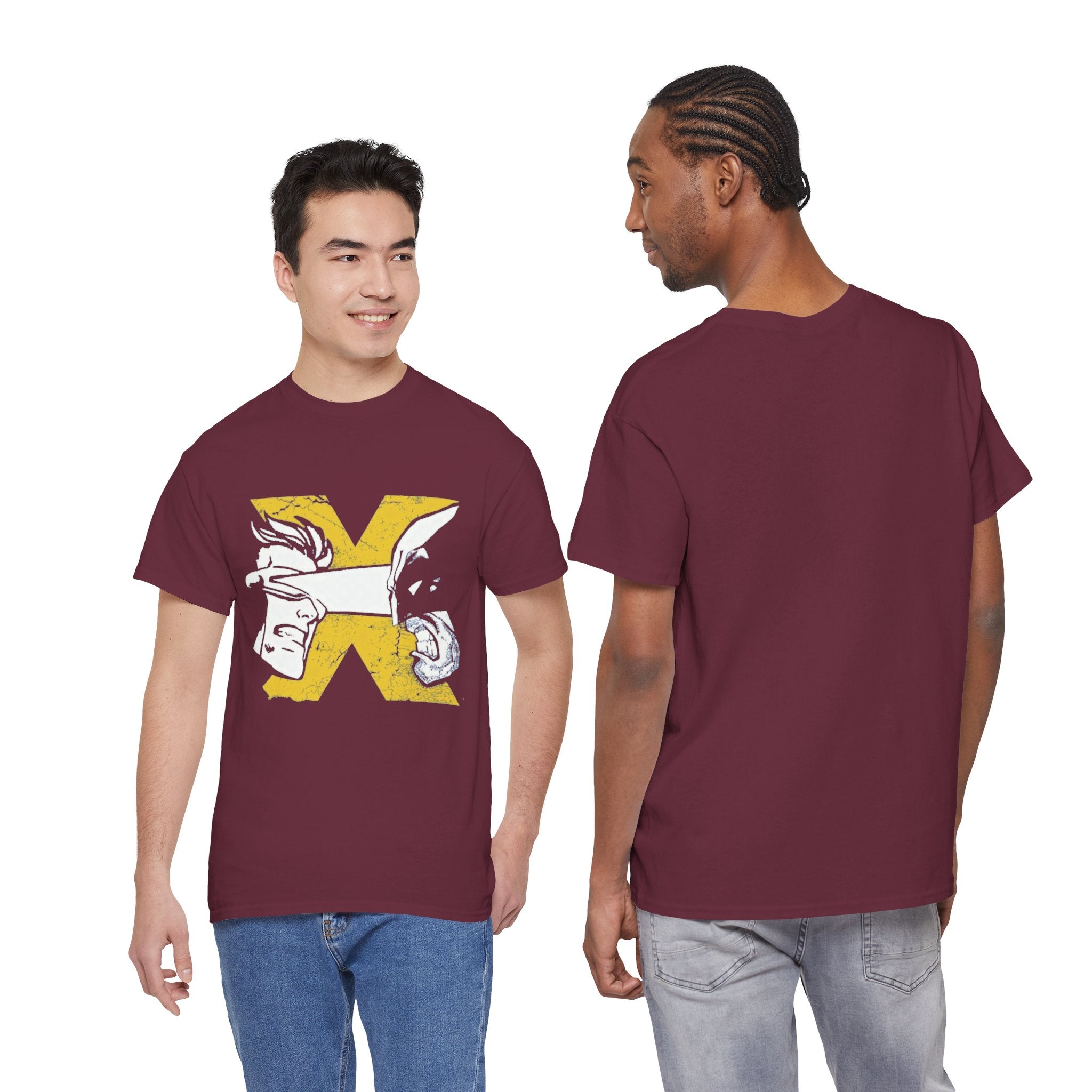 Wolverine vs Cyclops Vintage Graphic Tee — X‑Men Fan Shirt
