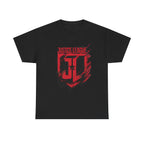 The Justice League Movie Distressed Red Emblem Unisex T-Shirt