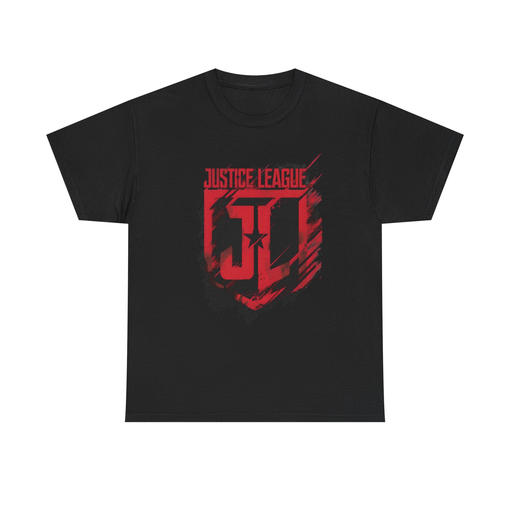 The Justice League Movie Distressed Red Emblem Unisex T-Shirt