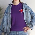Harlequin Heart Tee — Joker-Inspired Playing Card Graphic T-Shirt