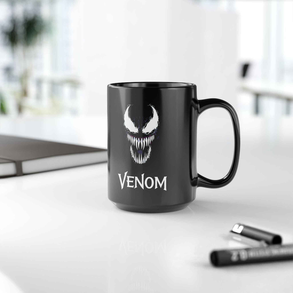 Eddie Brock Venom Symbiote Scream Black Coffee Mug