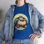 Funny Chubby Bat Hero T‑Shirt — Cute Fat Batman Parody Tee