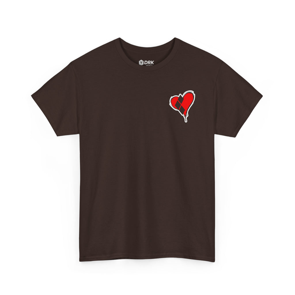 Harlequin Heart Tee — Joker-Inspired Playing Card Graphic T-Shirt