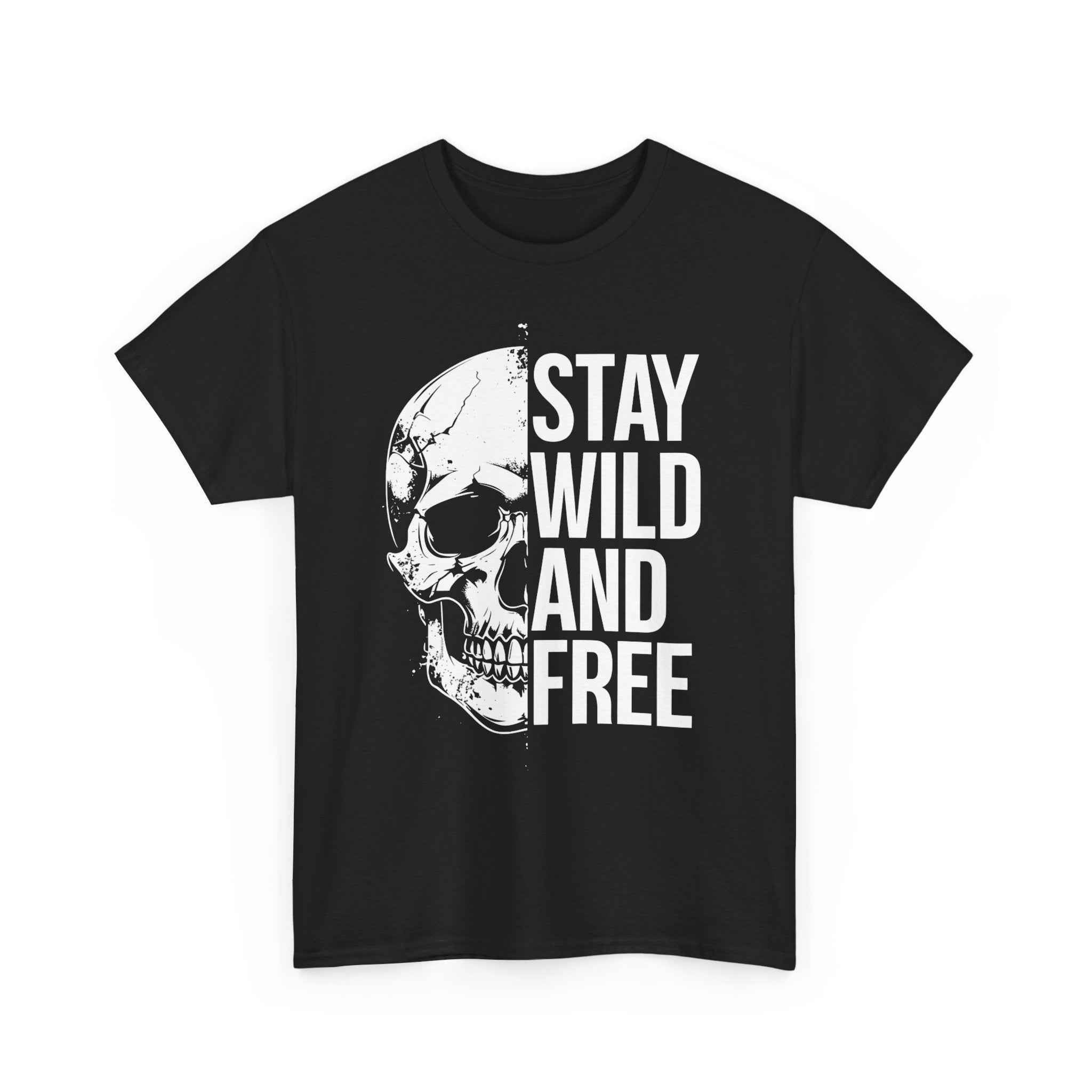Skull Graphic Tee - Stay Wild and Free, Unisex Cotton T-Shirt for Adventure Lovers, Casual Wear, Gift for Outdoor Enthusiasts, Music [...]