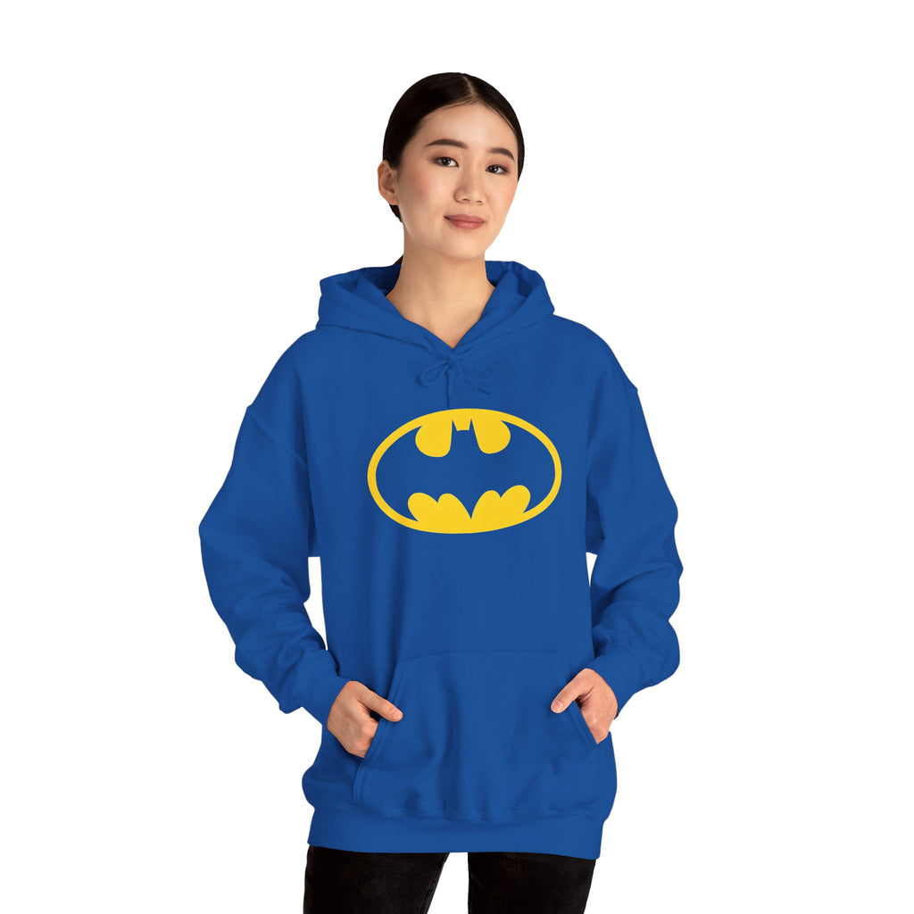 Batman Classic Logo Hoodie – Classic Yellow Bat Emblem Sweatshirt