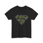 Superman Tech Shield T-Shirt — Futuristic Man of Steel Fanart Logo Tee