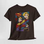 DC Girls Superhero Collage T‑Shirt — Wonder Woman, Supergirl & Batgirl Comic Tee