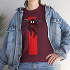 Marvel Miles Morales Spider-Man T-Shirt – Red Vertical Stripe Design | Premium Superhero Tee for Fans