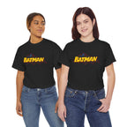 Batman  DC Comics inspired Logo T‑Shirt — Retro Yellow & Red Batman Emblem Tee