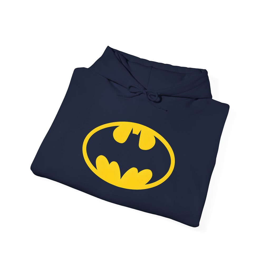 Batman Classic Logo Hoodie – Classic Yellow Bat Emblem Sweatshirt