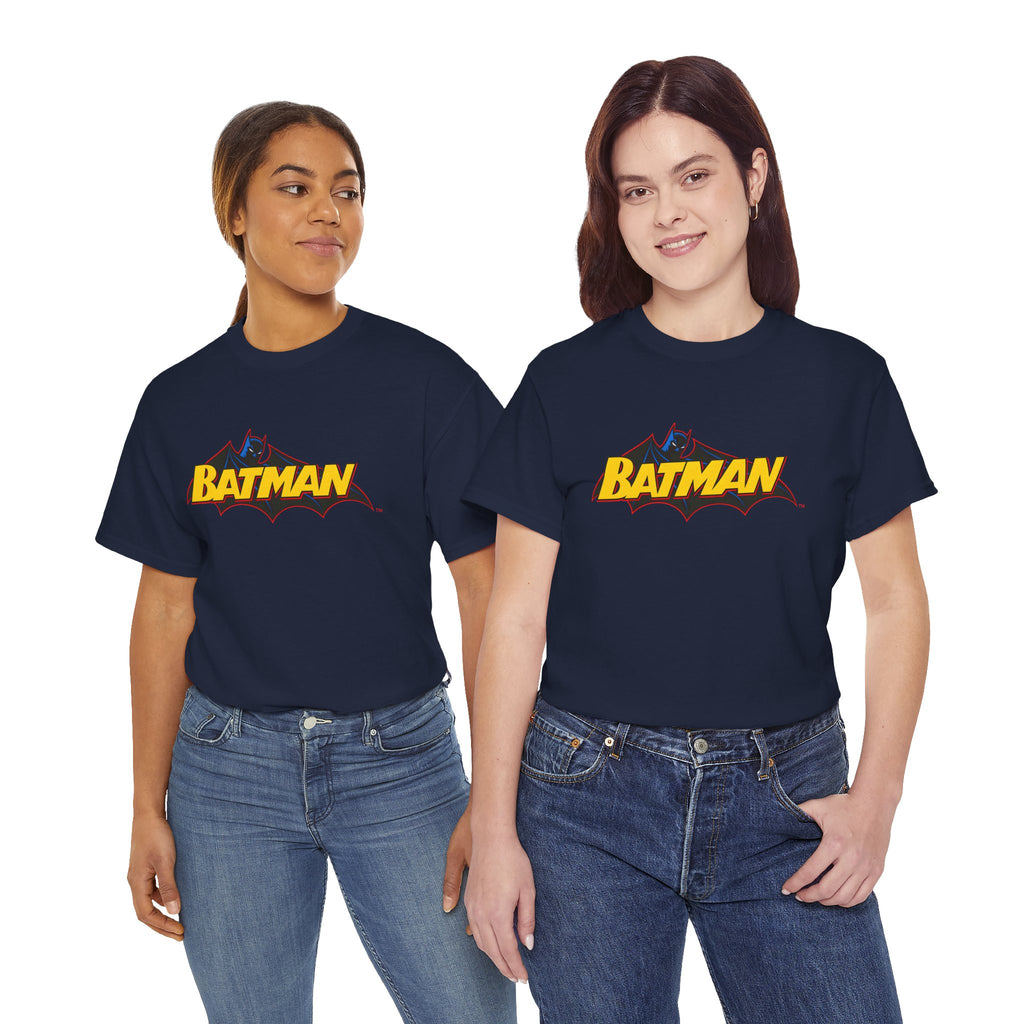Batman  DC Comics inspired Logo T‑Shirt — Retro Yellow & Red Batman Emblem Tee