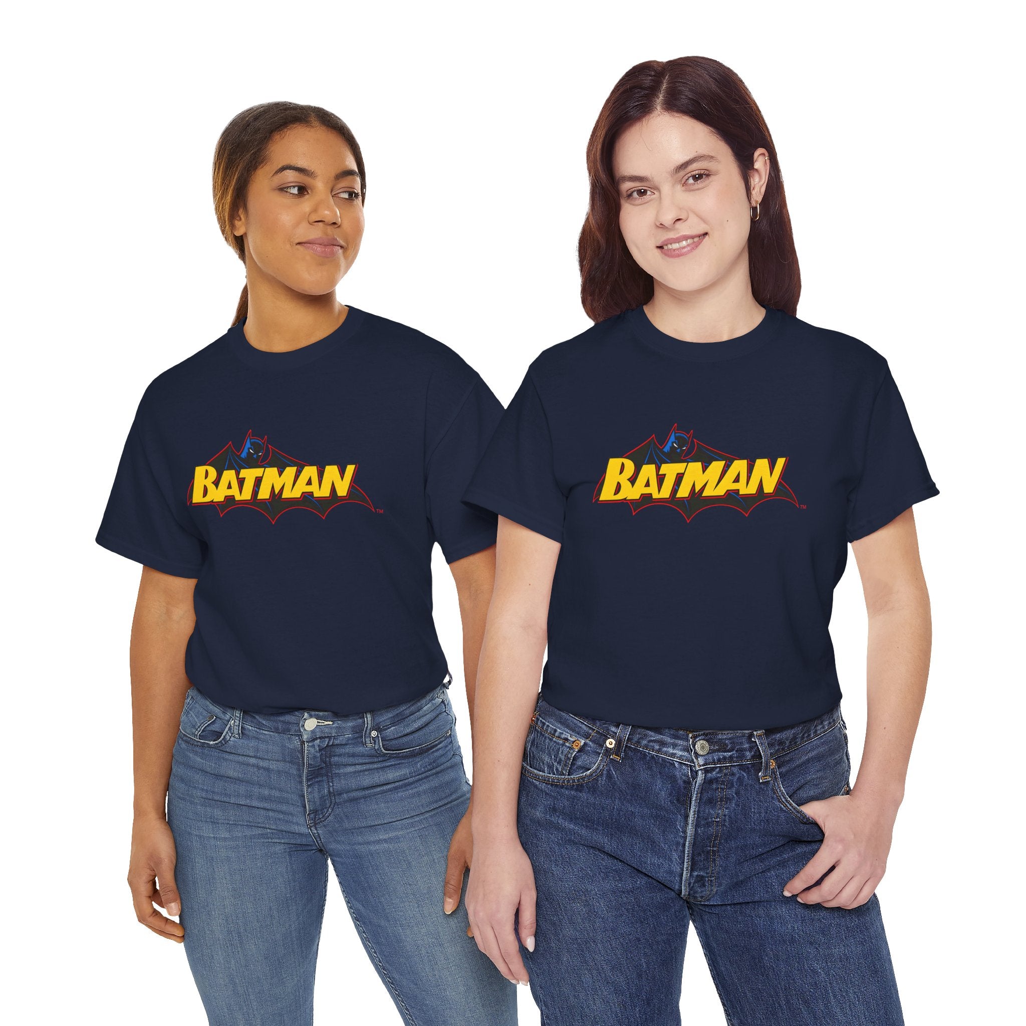 Batman  DC Comics inspired Logo T‑Shirt — Retro Yellow & Red Batman Emblem Tee