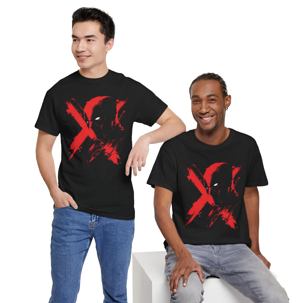 Deadpool Marvel Rivals Graphic Tee — Red X Masked Wade Wilson T-shirt