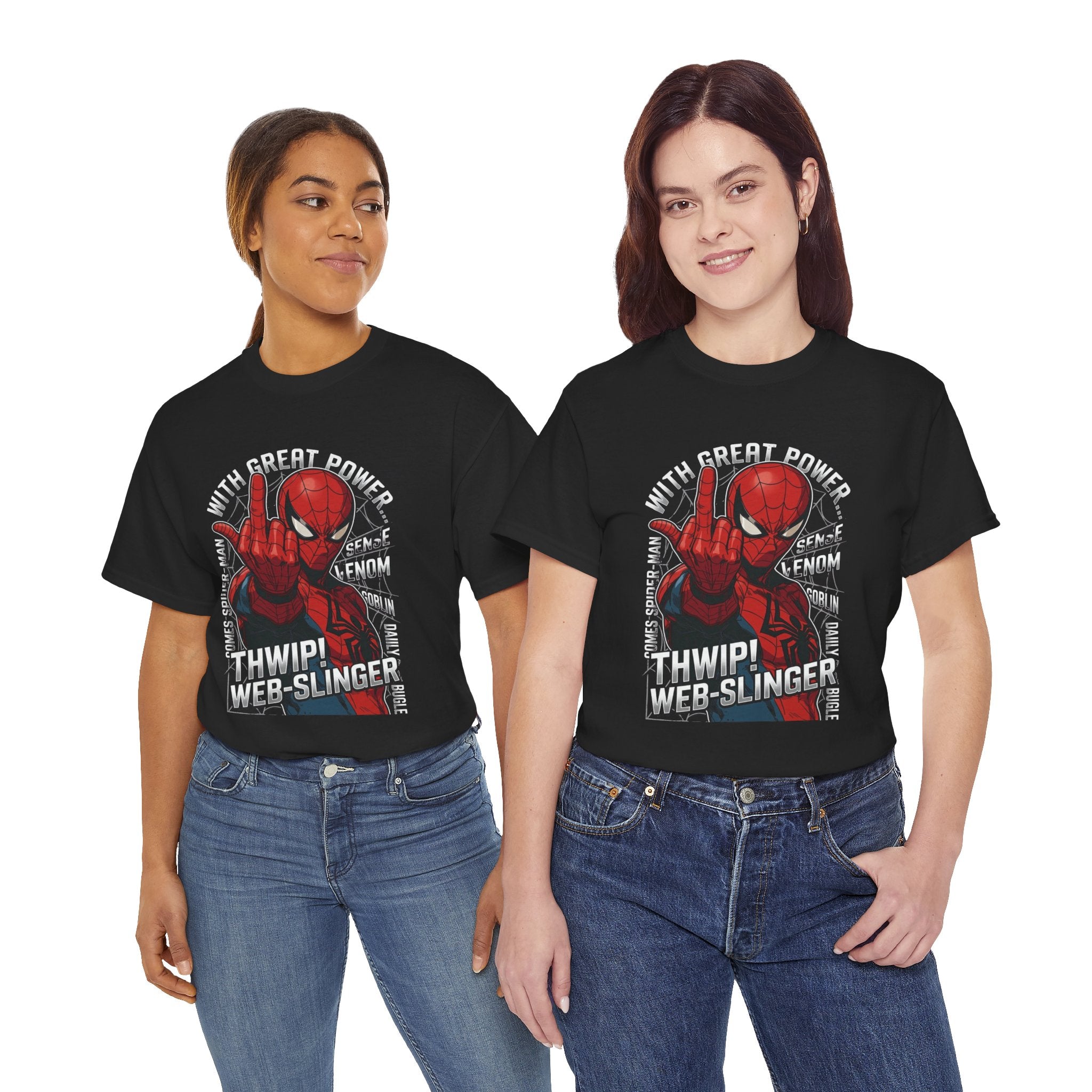 Marvel Spider-Man 'Gives the Finger' Comic Tee — Web-Slinger Graphic T-Shirt