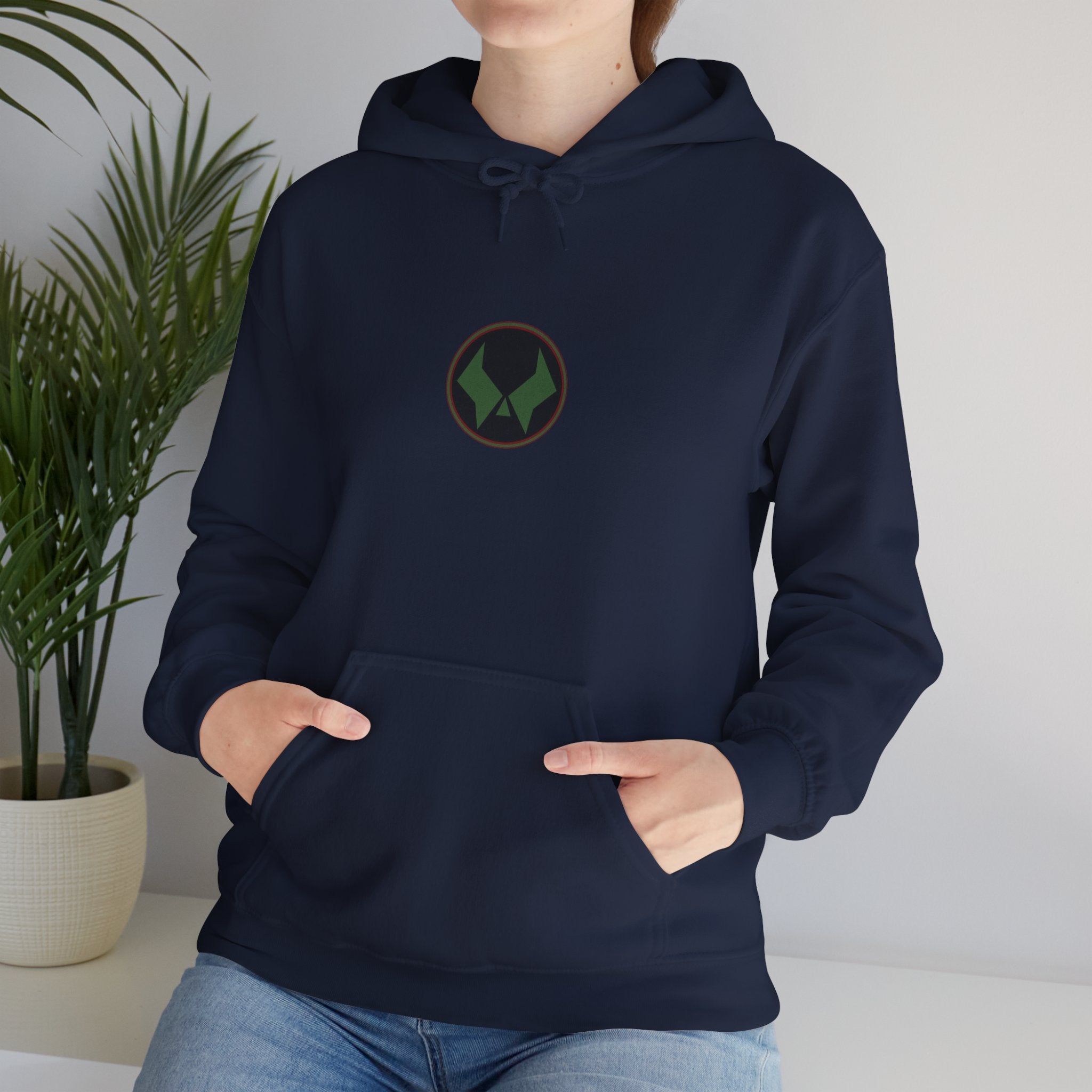 Doctor Doom Avengers Hoodie — Villain Portrait & Back Text Graphic
