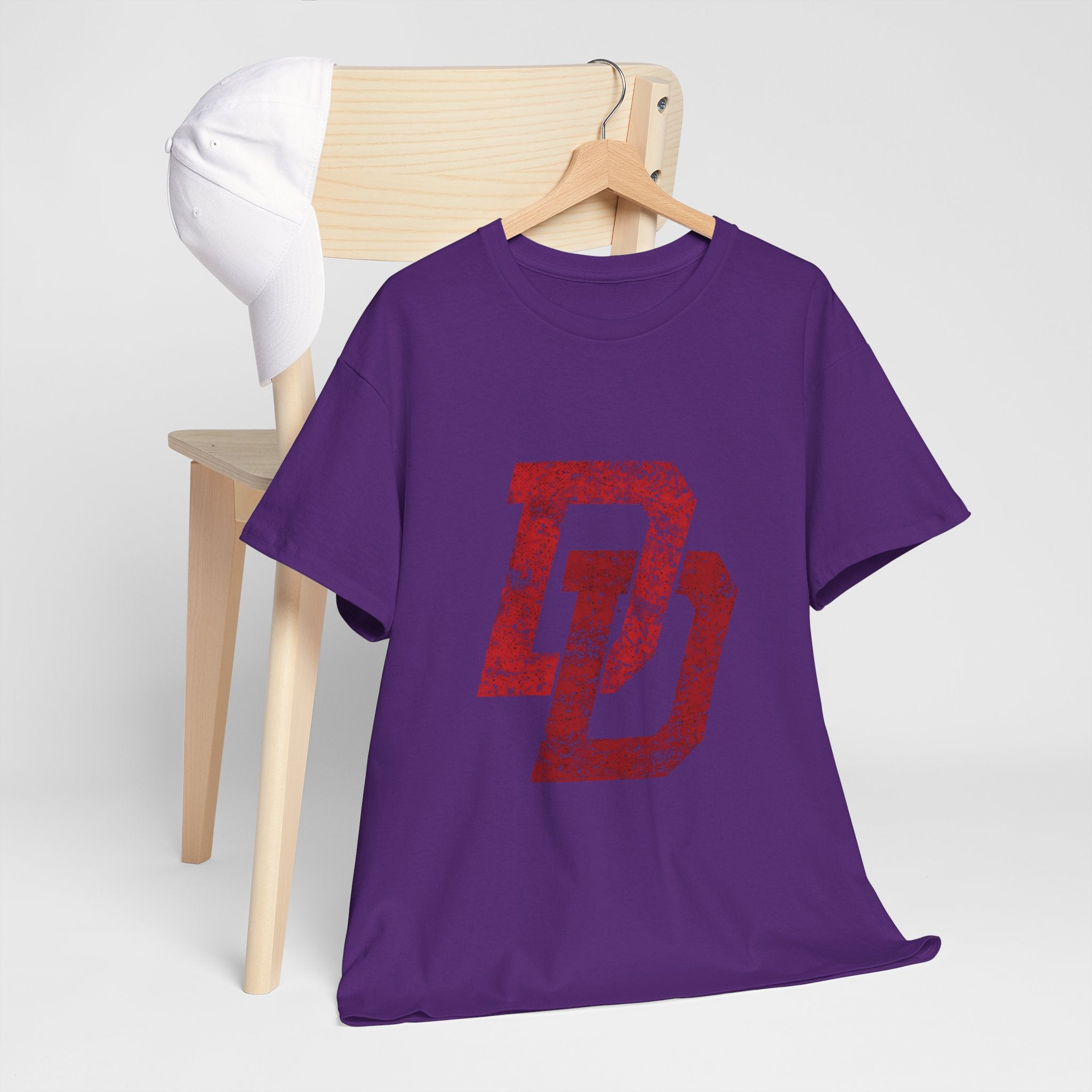 Marvel Daredevil movie Logo T‑Shirt — Distressed DD Superhero  unisex Tee