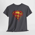 Superman Graffiti Dripping S Shield Black Unisex T-Shirt