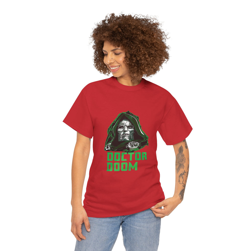 Doctor Doom Retro Green Villain Portrait T-Shirt — Avengers Graphic Tee