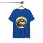 Funny Chubby Bat Hero T‑Shirt — Cute Fat Batman Parody Tee
