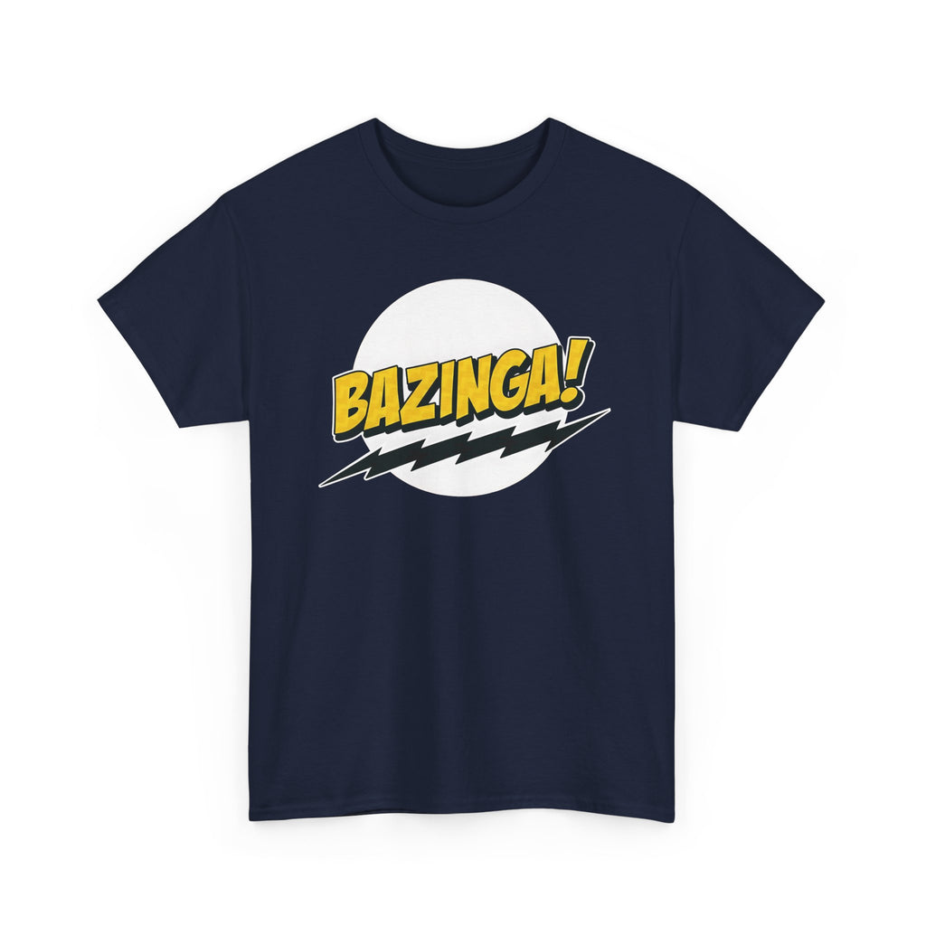 Flash Parody: A fan tribute Unisex T-shirt - DC Flash logo with Sheldon's catchphrase "Bazinga!"