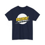 Flash Parody: A fan tribute Unisex T-shirt - DC Flash logo with Sheldon's catchphrase "Bazinga!"