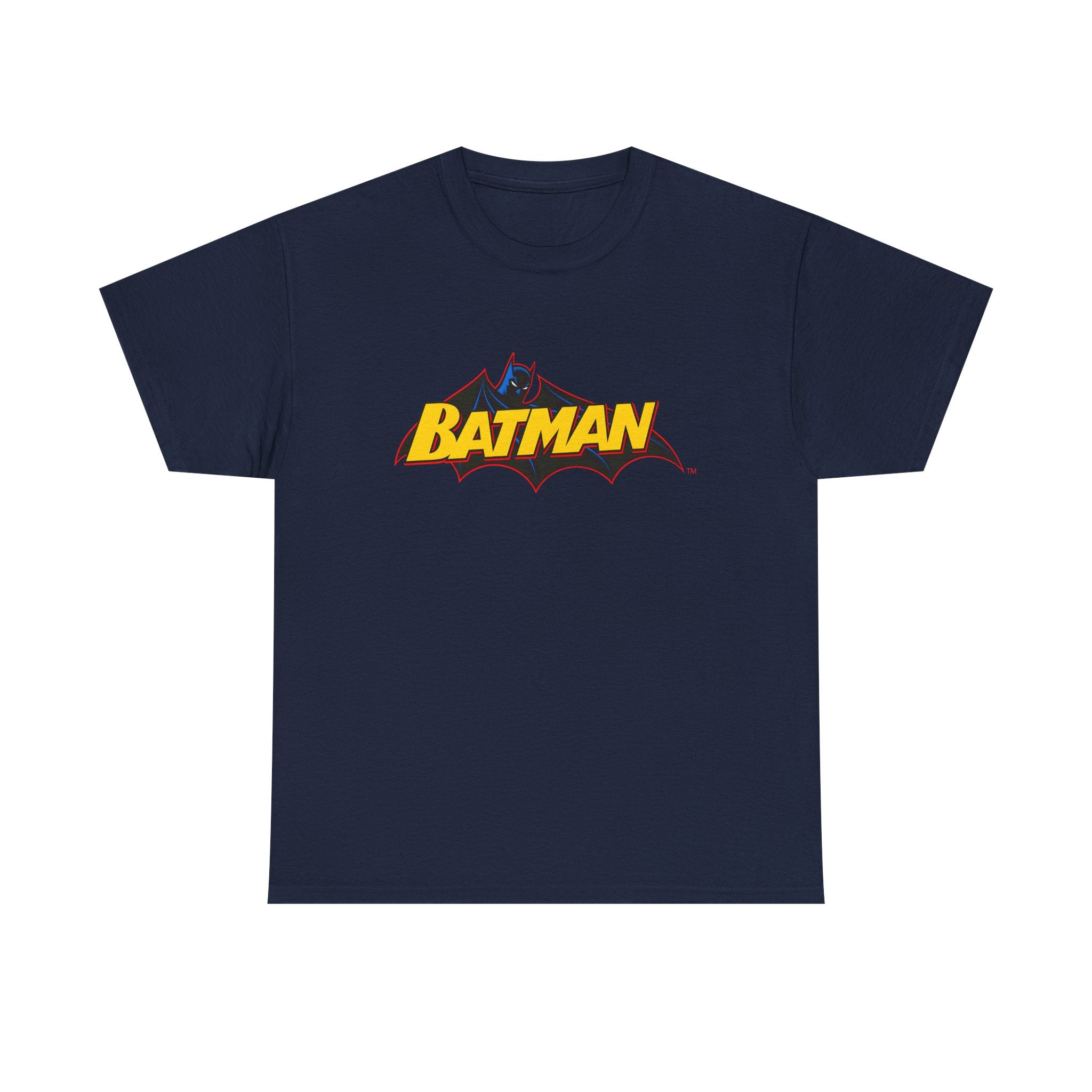 Batman  DC Comics inspired Logo T‑Shirt — Retro Yellow & Red Batman Emblem Tee