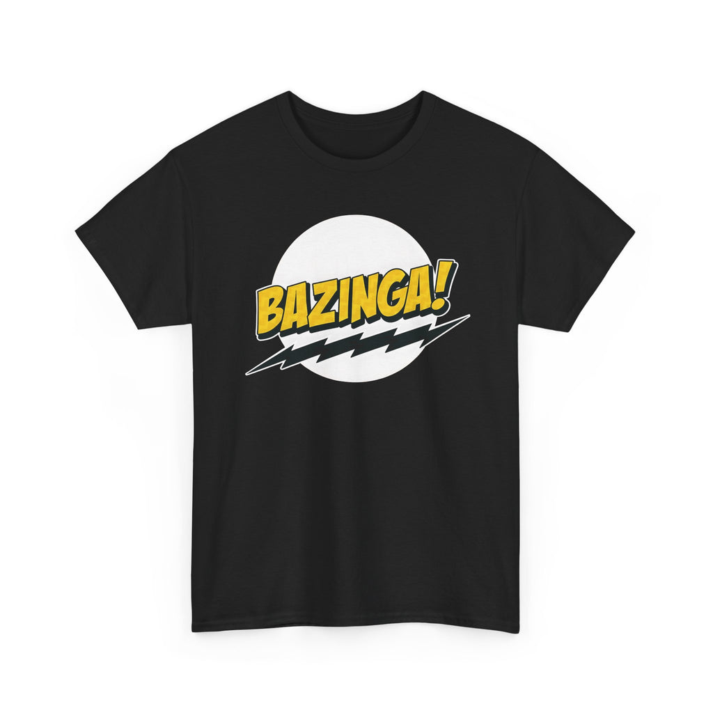 Flash Parody: A fan tribute Unisex T-shirt - DC Flash logo with Sheldon's catchphrase "Bazinga!"