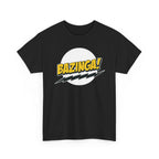 Flash Parody: A fan tribute Unisex T-shirt - DC Flash logo with Sheldon's catchphrase "Bazinga!"