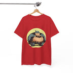 Funny Chubby Bat Hero T‑Shirt — Cute Fat Batman Parody Tee