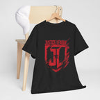 The Justice League Movie Distressed Red Emblem Unisex T-Shirt