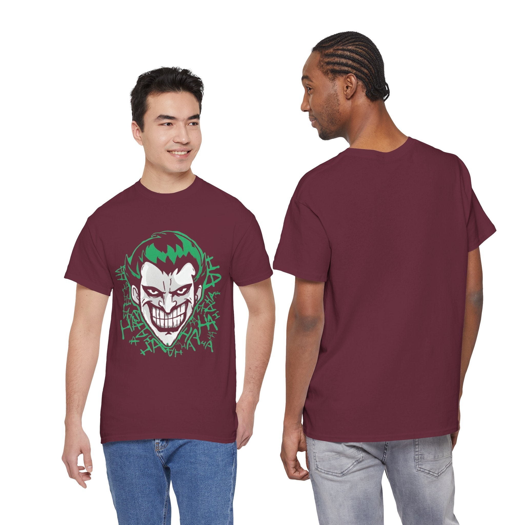 Joker Smile Graphic T-Shirt – Dark Villain Green Grin Unisex Tee