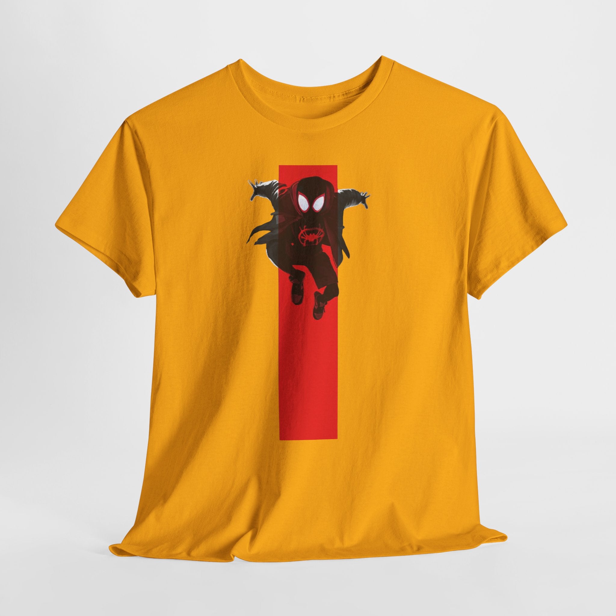 Marvel Miles Morales Spider-Man T-Shirt – Red Vertical Stripe Design | Premium Superhero Tee for Fans