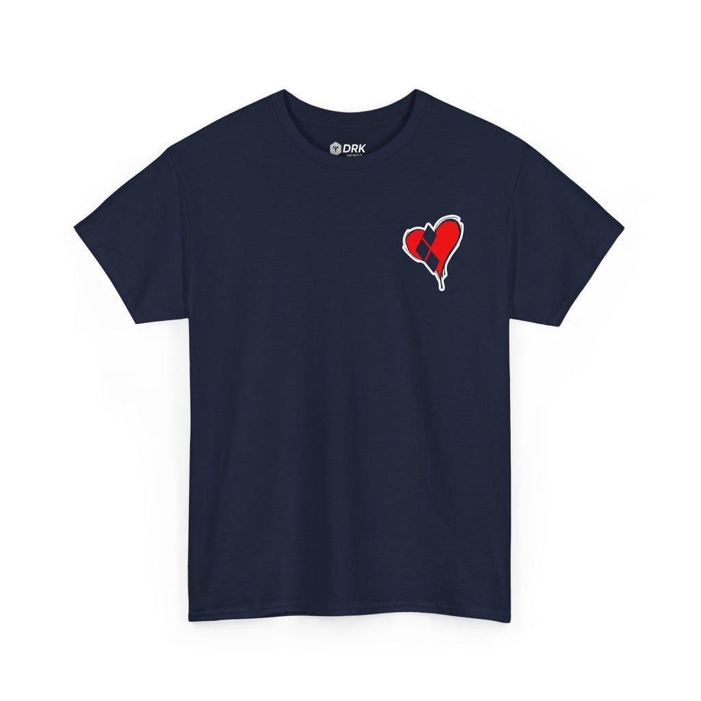Harlequin Heart Tee — Joker-Inspired Playing Card Graphic T-Shirt