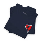 Harlequin Heart Tee — Joker-Inspired Playing Card Graphic T-Shirt