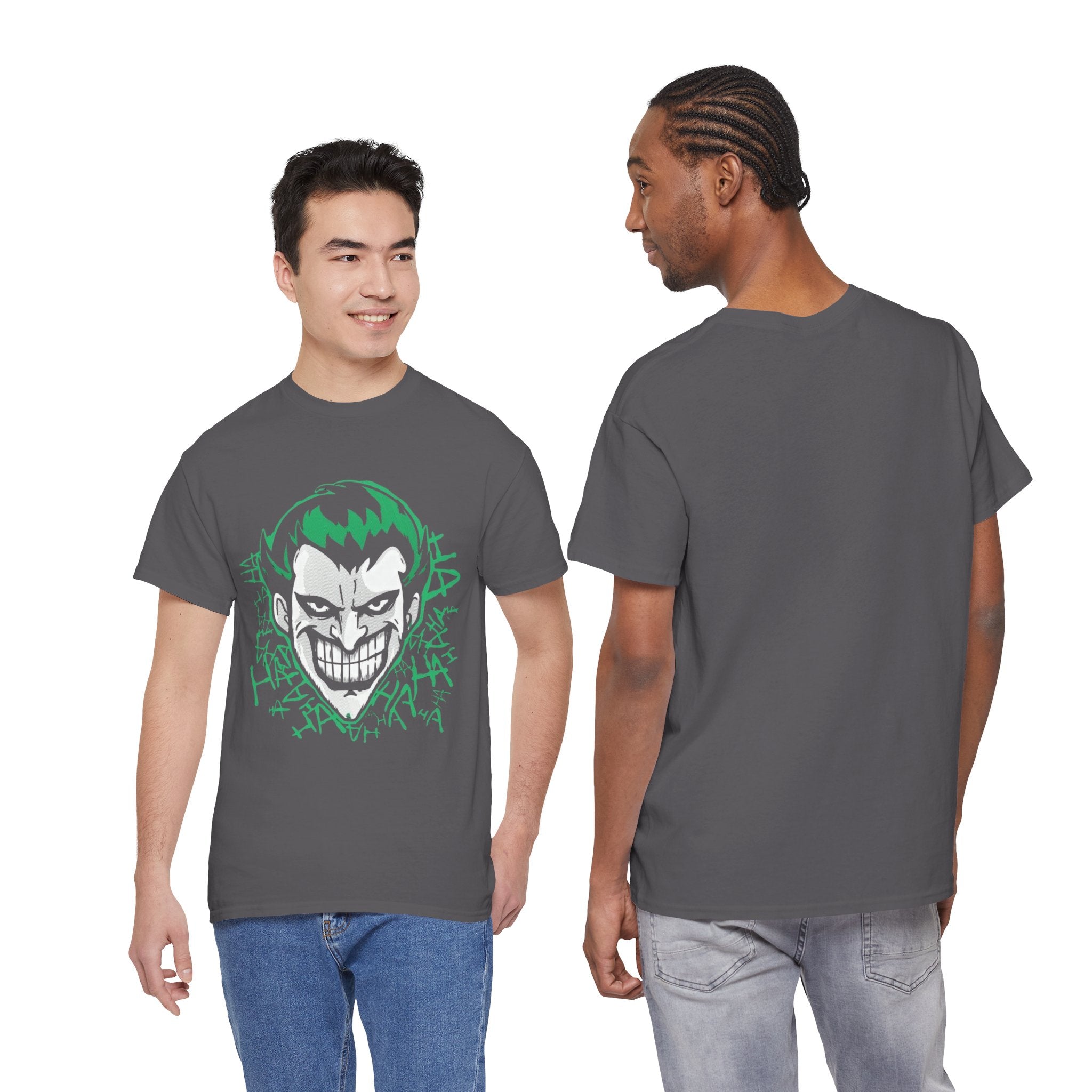 Joker Smile Graphic T-Shirt – Dark Villain Green Grin Unisex Tee