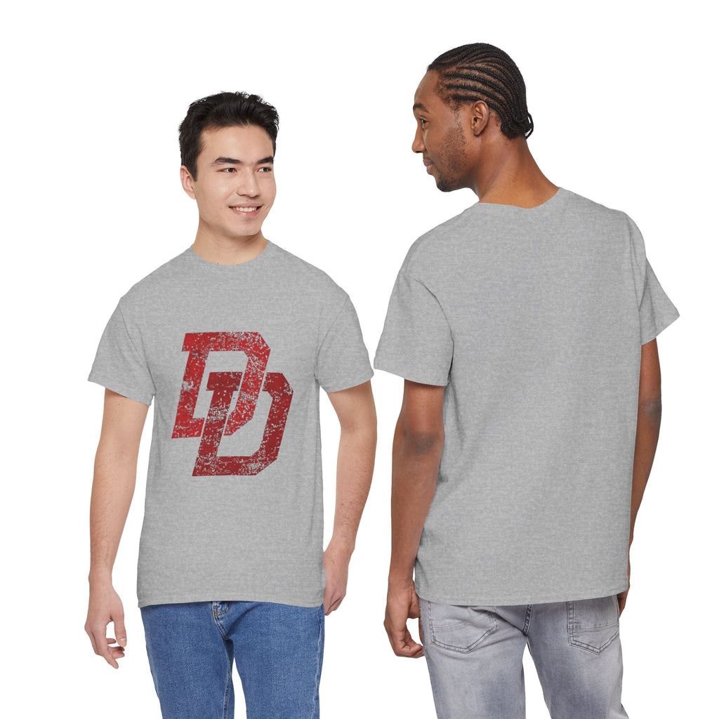 Marvel Daredevil movie Logo T‑Shirt — Distressed DD Superhero  unisex Tee