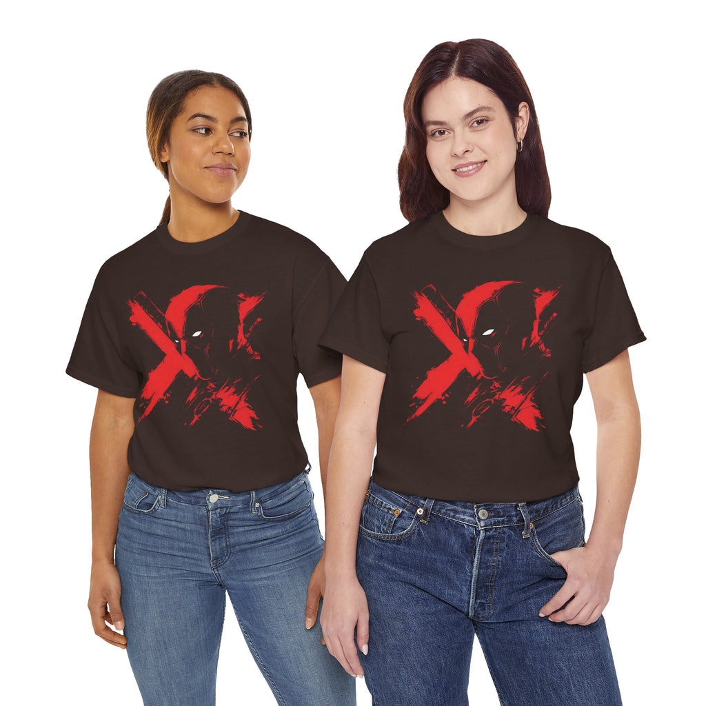 Deadpool Marvel Rivals Graphic Tee — Red X Masked Wade Wilson T-shirt