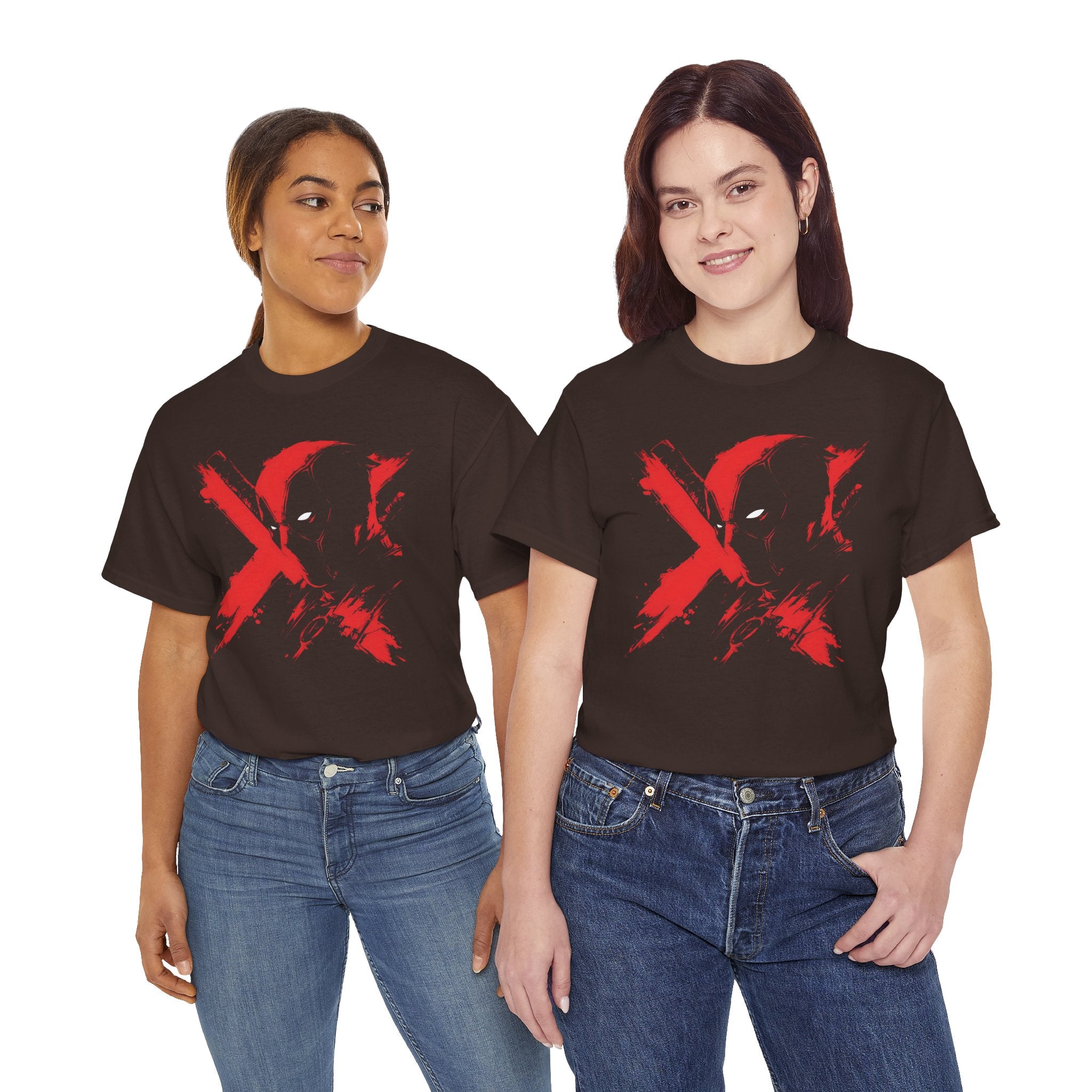 Deadpool Marvel Rivals Graphic Tee — Red X Masked Wade Wilson T-shirt