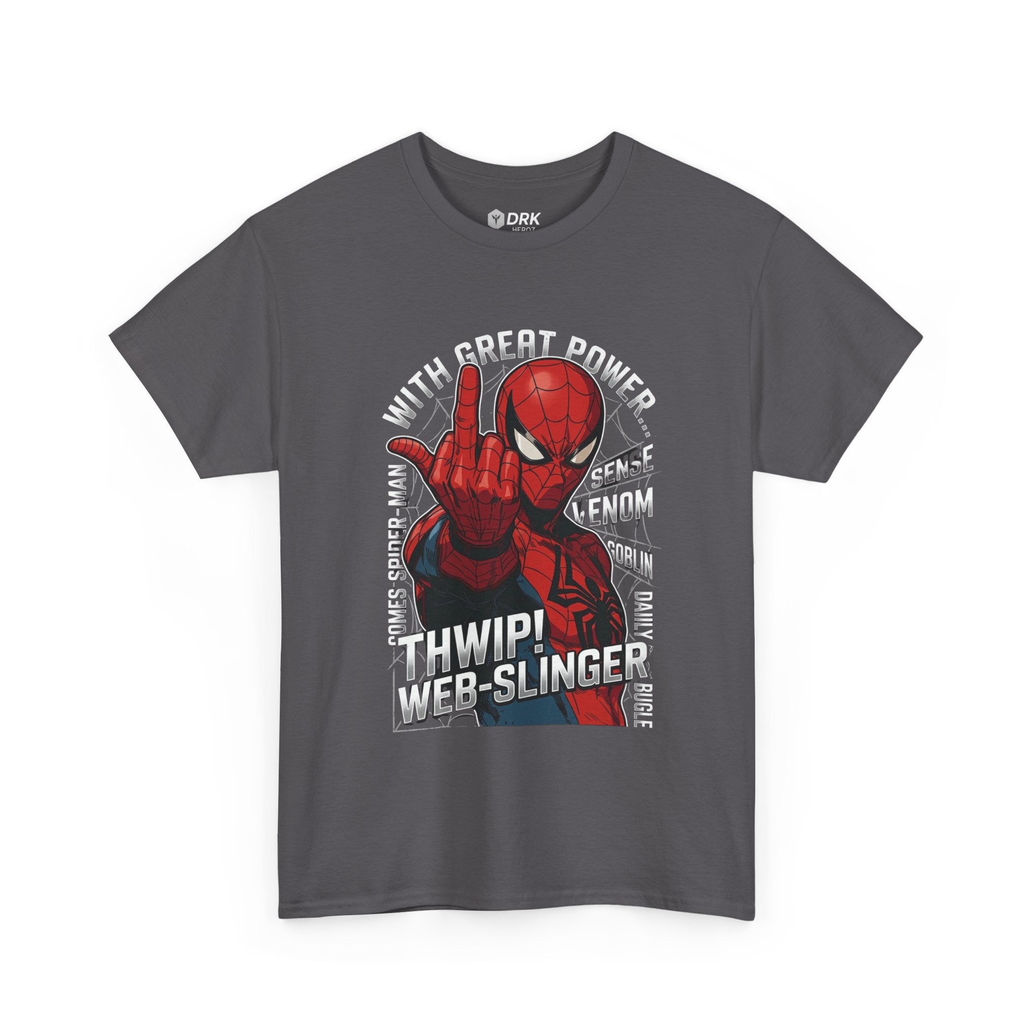 Marvel Spider-Man 'Gives the Finger' Comic Tee — Web-Slinger Graphic T-Shirt