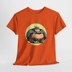 Funny Chubby Bat Hero T‑Shirt — Cute Fat Batman Parody Tee