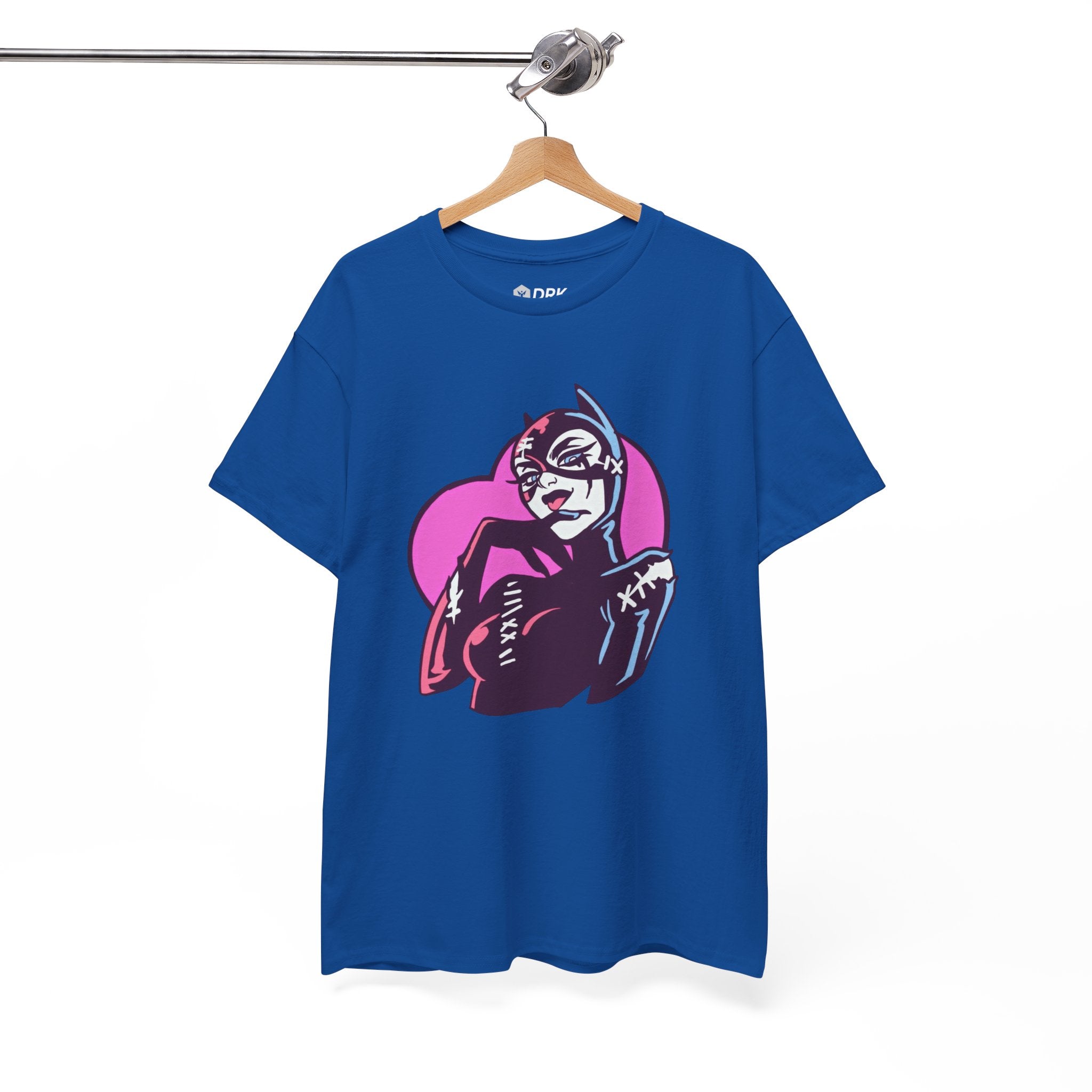 Catwoman Neon Heart Retro Comic T-Shirt — Catwoman Anti-Hero Tee