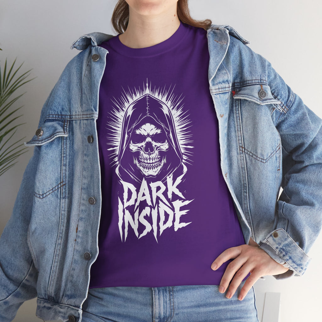 Dark Inside Skull Graphic T-Shirt — Gothic Halloween Alternative Tee