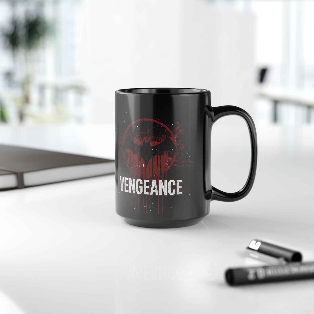 Batman Vengeance Blood Splatter Black Ceramic Mug