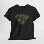 Superman Tech Shield T-Shirt — Futuristic Man of Steel Fanart Logo Tee