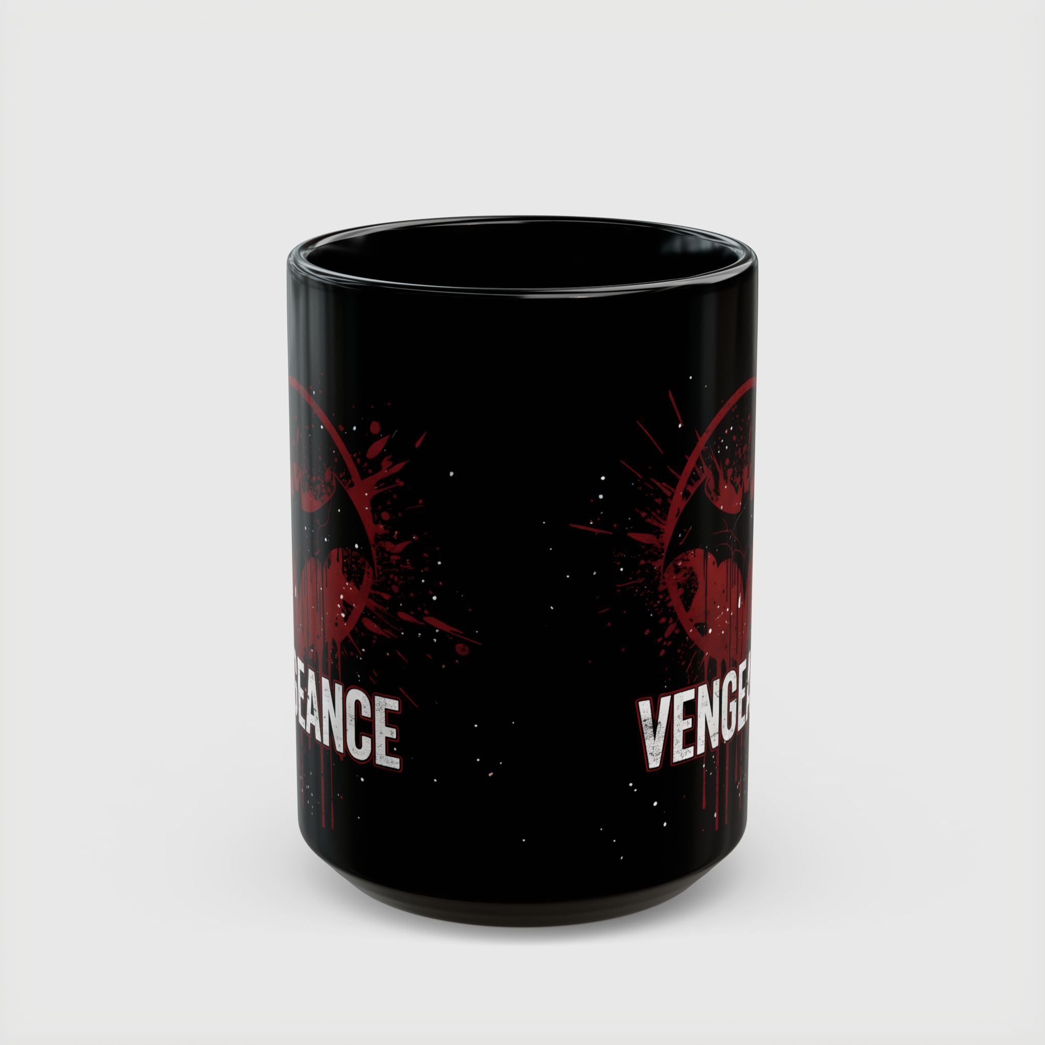 Batman Vengeance Blood Splatter Black Ceramic Mug - Drkheroz